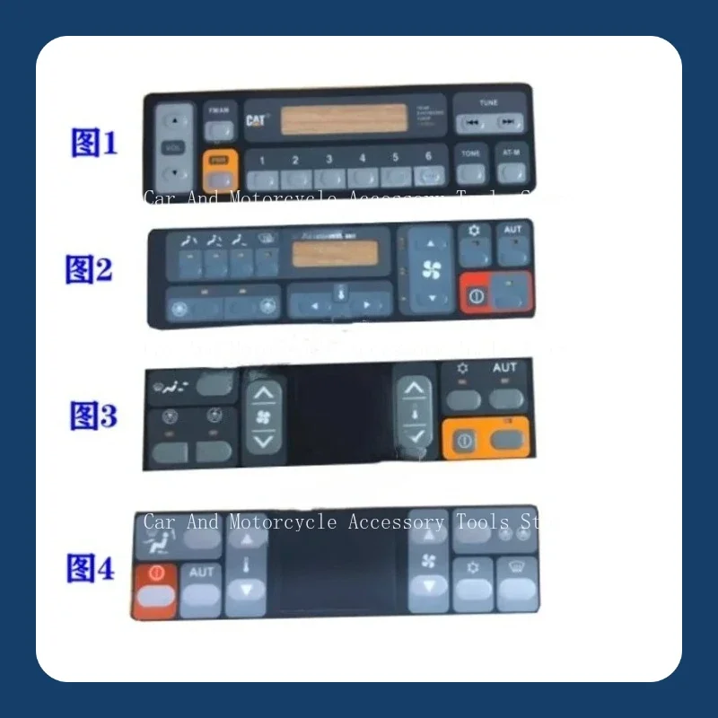 Excavator Cab Display Button Accessories Meter Sticker Excavator Accessories Apply To CATERPILLAR CAT 320B/C/D