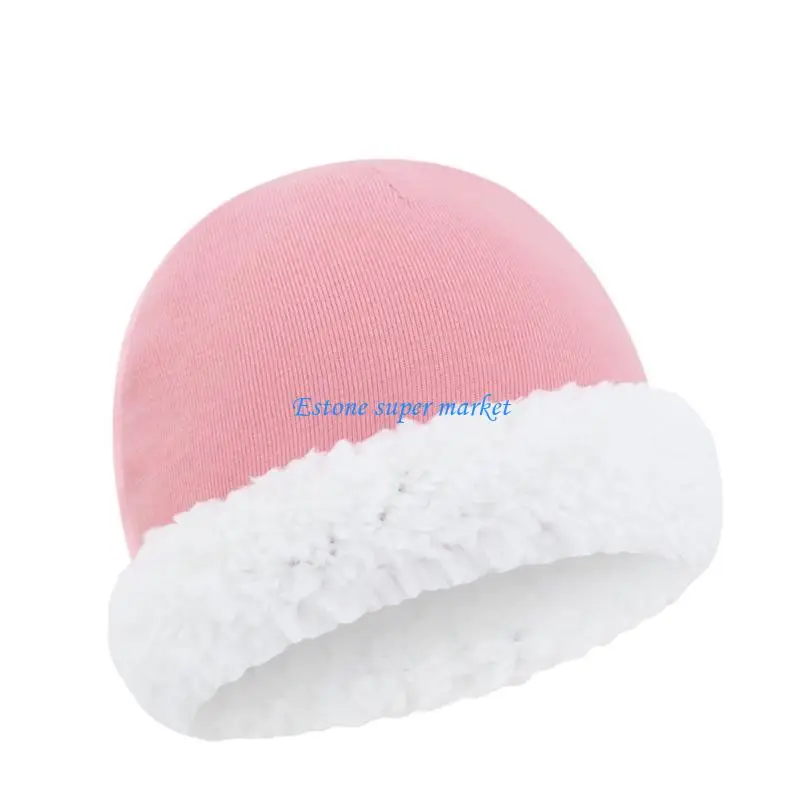 

090B Newborn Infant Hat And Matching Gloves Set Breathable Cotton Polyester Cap Mitts For Warmth Without Overheating