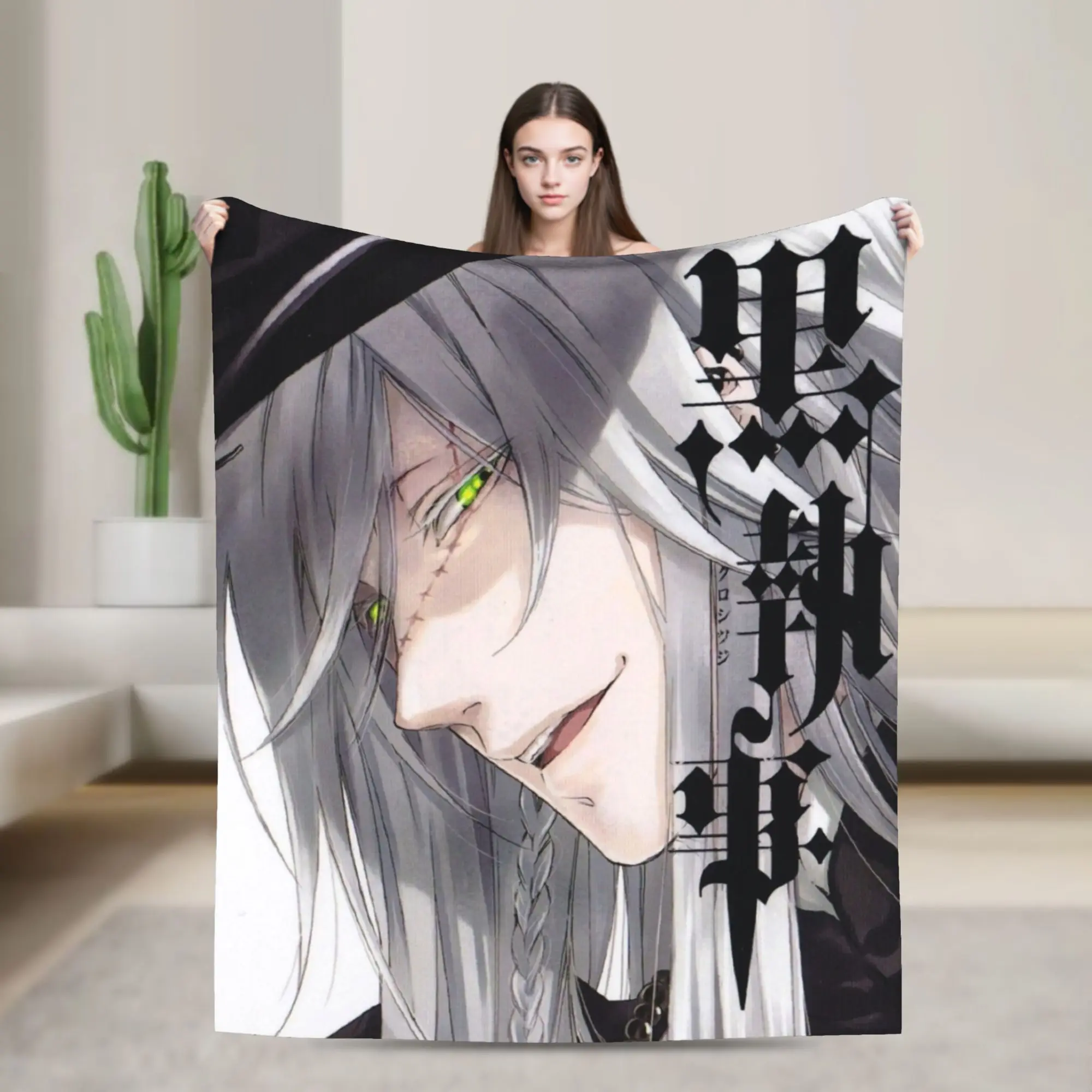 

Вязаное одеяло Under Taker, фланелевое мягкое одеяло Blackbutlers для путешествий в самолете, коврик для кровати