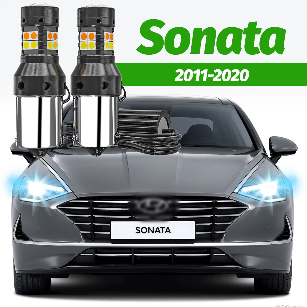 2 Stück Dual-Mode-Blinker + Tagfahrlicht Zubehör LED DRL für Hyundai Sonata 6 7 8 2011-2020 2015 2016 2018 2019