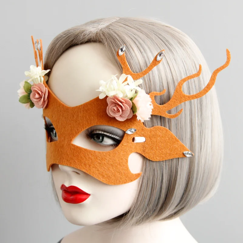 

Christmas Antlers Mask New Year's Day Annual Meeting Stage Half Face