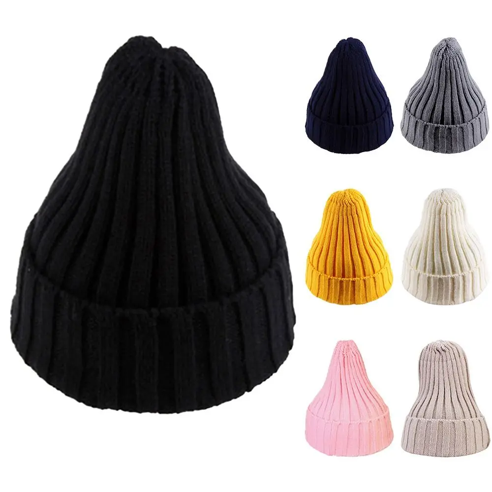 

New Warm Beanie Soft Solid Color Hip Hop Cap Knitted Knitted Hat Autumn Winter