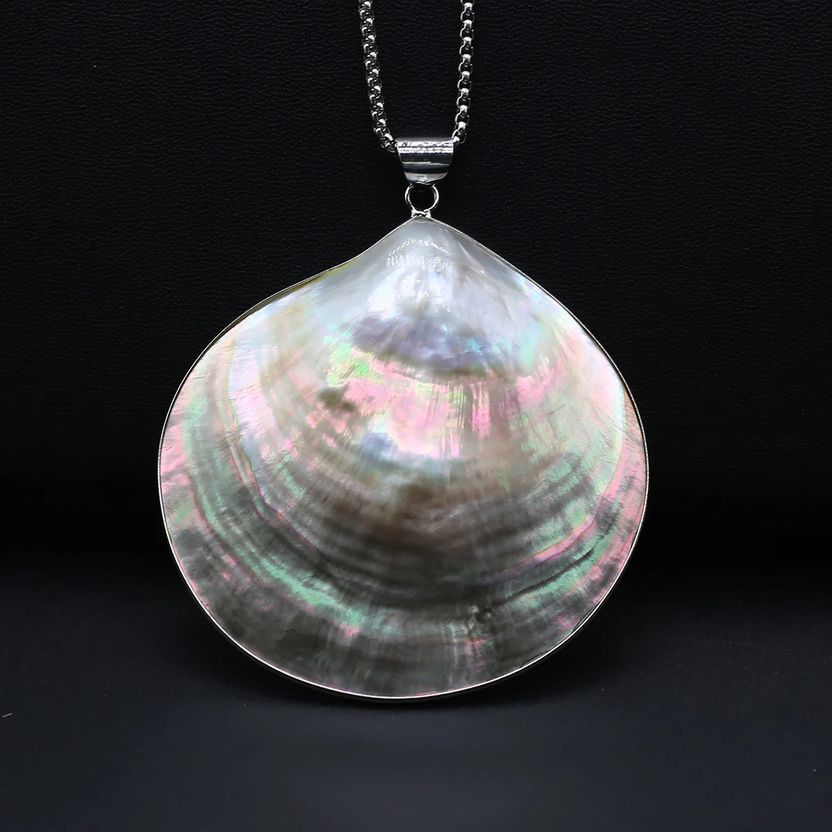 Fan shaped 75-80mm pendant Natural Freshwater Shell Necklace Pendant Mother of Pearl Pendant Necklace for Women Jewelry charms