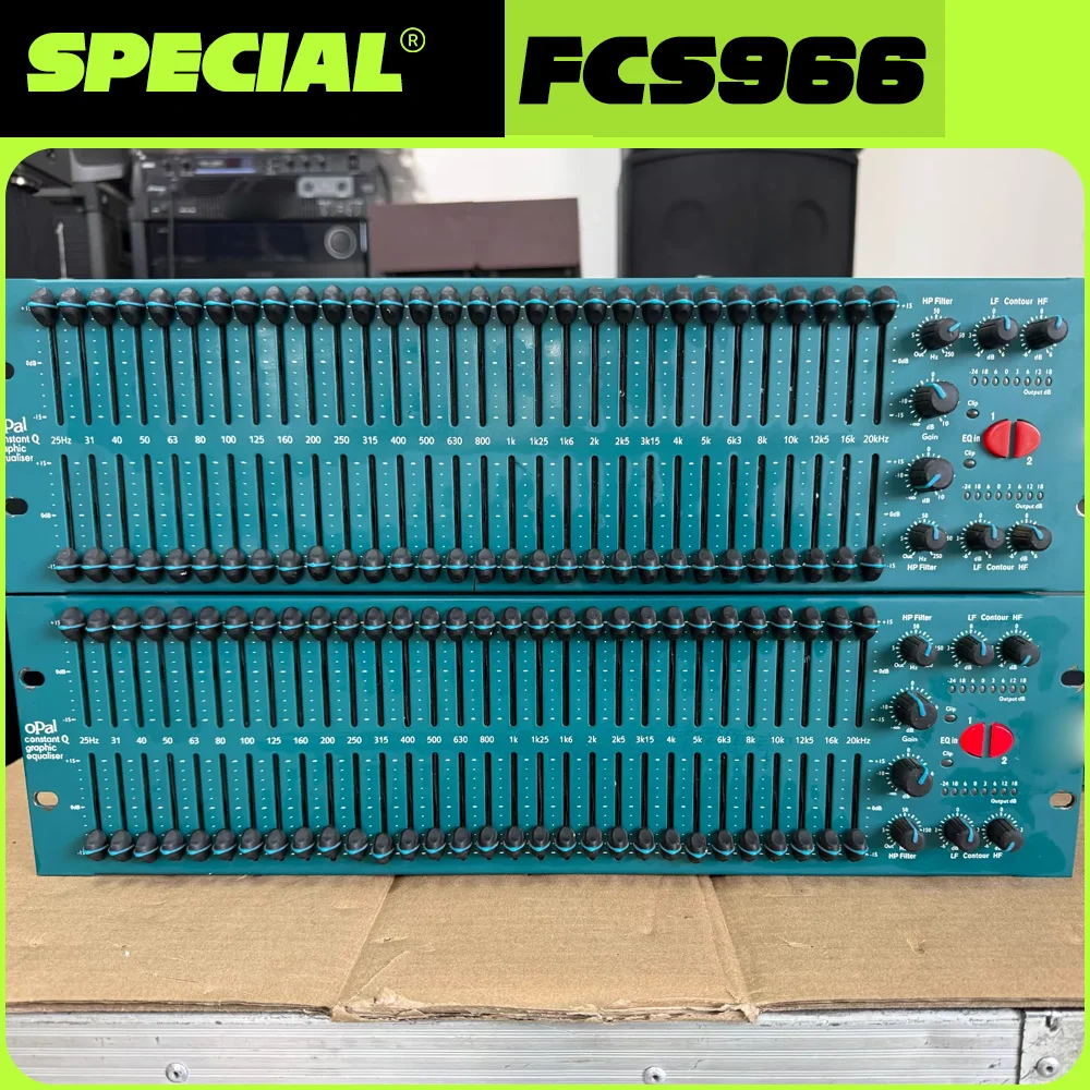 FCS966 FCS 966 Audio EQ High Pass Filter Speaker Management Dual Channel Graphic 30 Bit Graphic Karaoke Sound Audio Equalizer