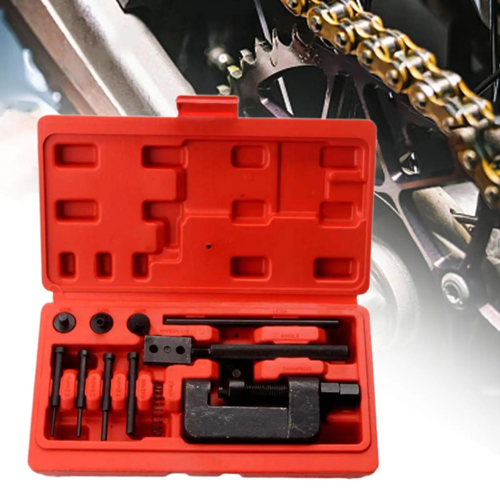

Motorcycle Chain Breaker Tool Set Portable Chain Repair for Bicycles