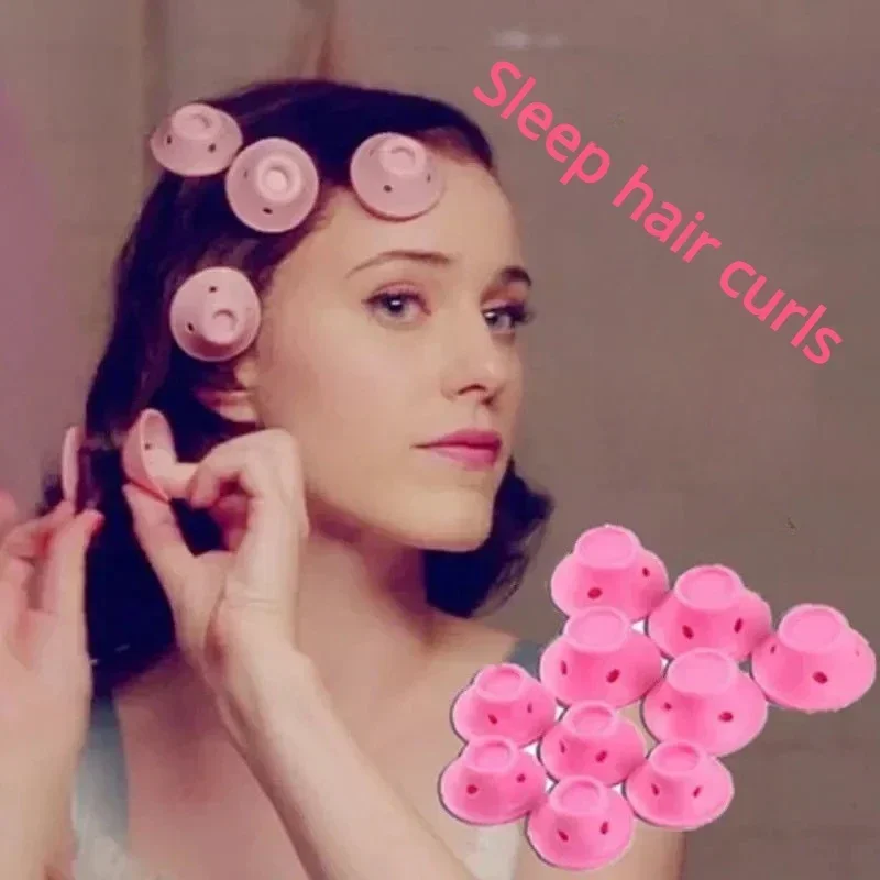 

Soft rubber hair care roller silicone curling iron no heating no clip curling hair styling DIY curling iron