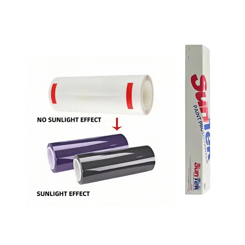 

Suntek White to Purple PPF TPU White to Black Photochromic Purple Changing Headlight Tint PPF TPU Car Headlight PPF Film 0.3x15M