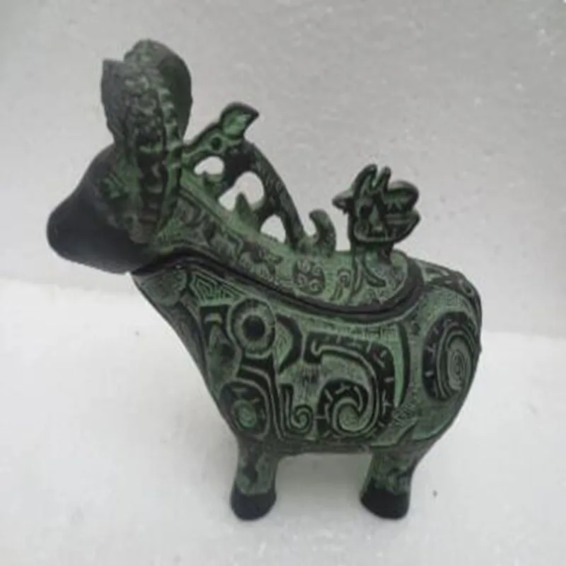 

Copper Brass craft Old Bronze sheep Jewelry Box Metal Crafts, Antique home Decorative Arts Animal statue