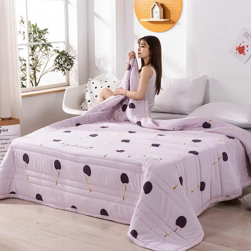 

Washed Cotton Summer Quilt Air Condition Comforter Single Double Kids Bedding Machine Washable