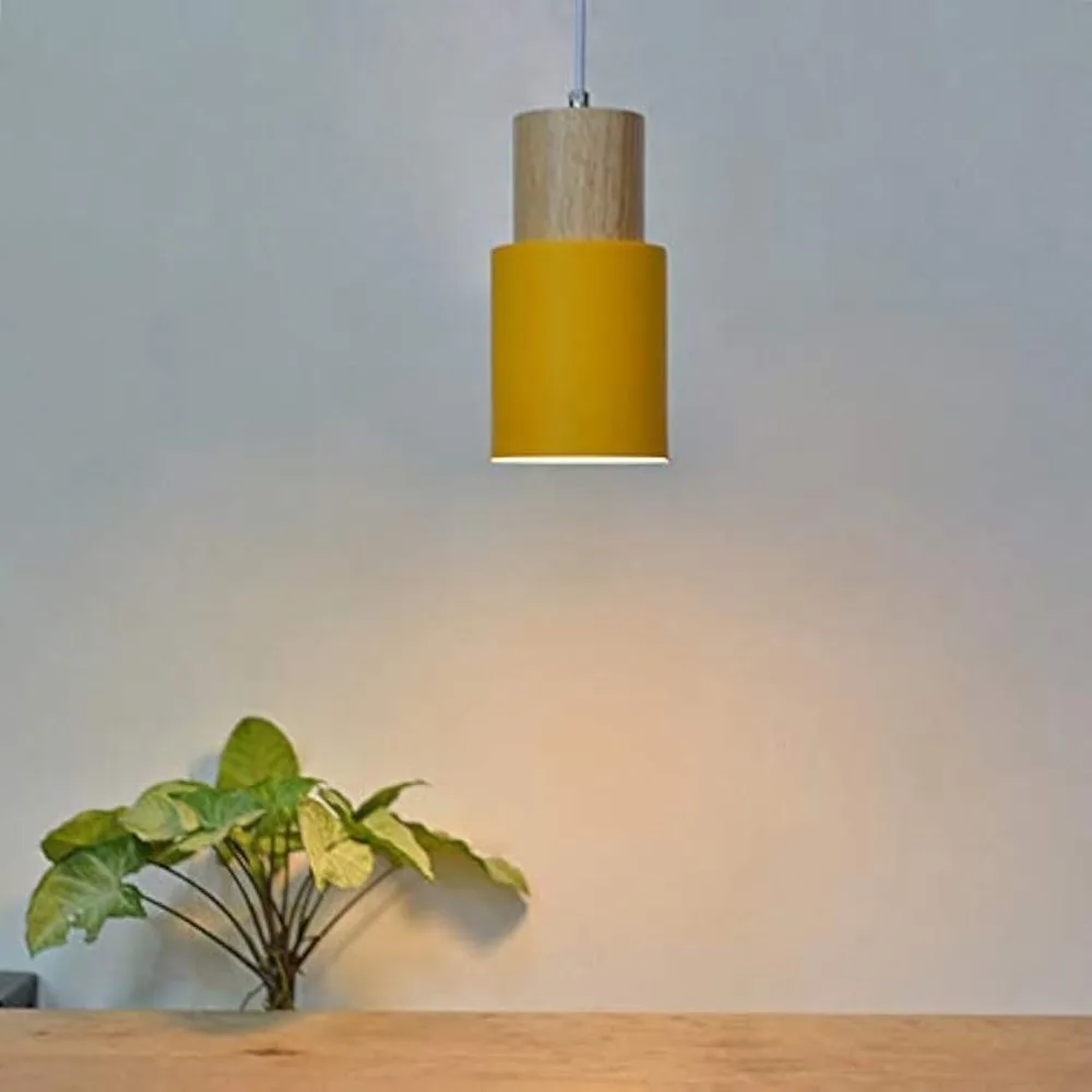 Lámpara LED de madera, aleación de aluminio ajustable + Material de roble, adecuada para el hogar, techo, dormitorio, comedor