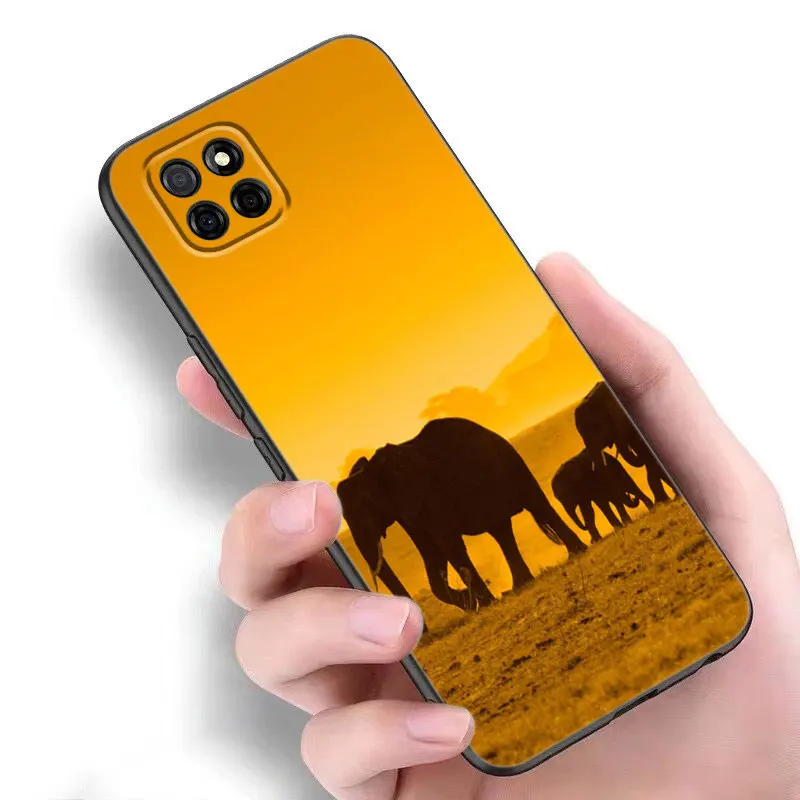 Animal Elephant Baby Phone Case For Samsung Galaxy A13 A22 A32 4G A53 A73 5G A21 A30 A50 A52 S A12 A23 A31 A33 A51 A70 A71 A72