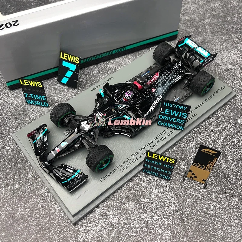 Spark 1/43 Hamilton 2020 W11 F1 racing car Turkey 7 crown edition collectible ornament gift car model non-toy static model