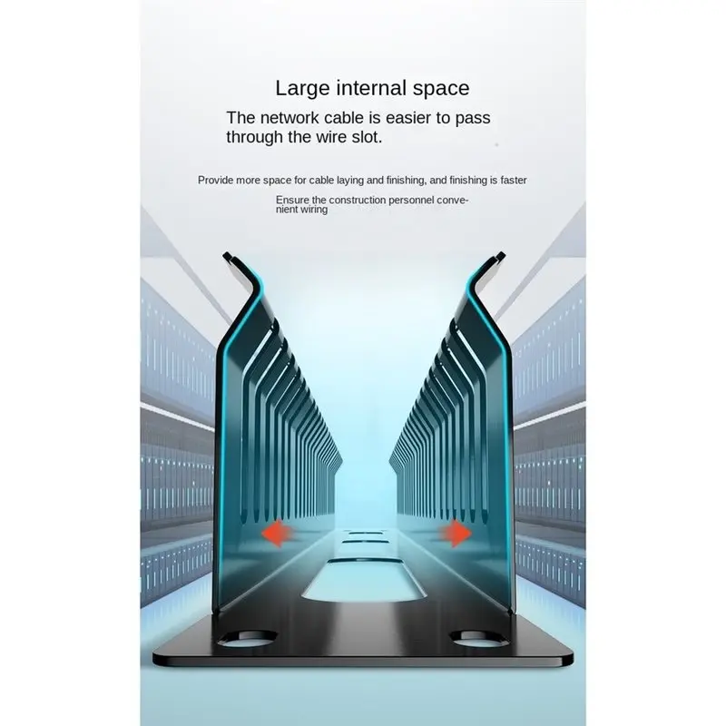 A97I-1U Network Cable Management Horizontal Vertical Mount 19 Inch Server Rack 24 Slot 48 Port Finger Duct Wire Organizer