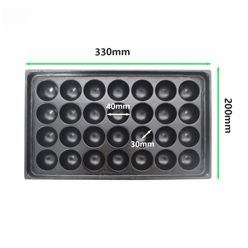 Hot Selling Commercial Gas Type Fish Ball Waffle Machine 28 Holes Non-stick Snack Round Ball Machine Plate Grill Machine
