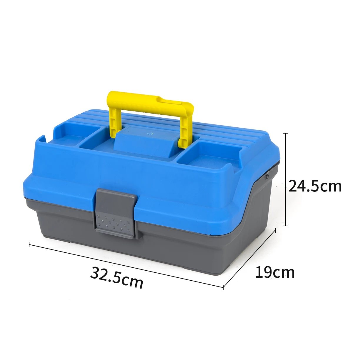 Plastic Waterproof Multifunctional Three-Layer Fishing Tackle Box with Bait Storage for Carpfishing