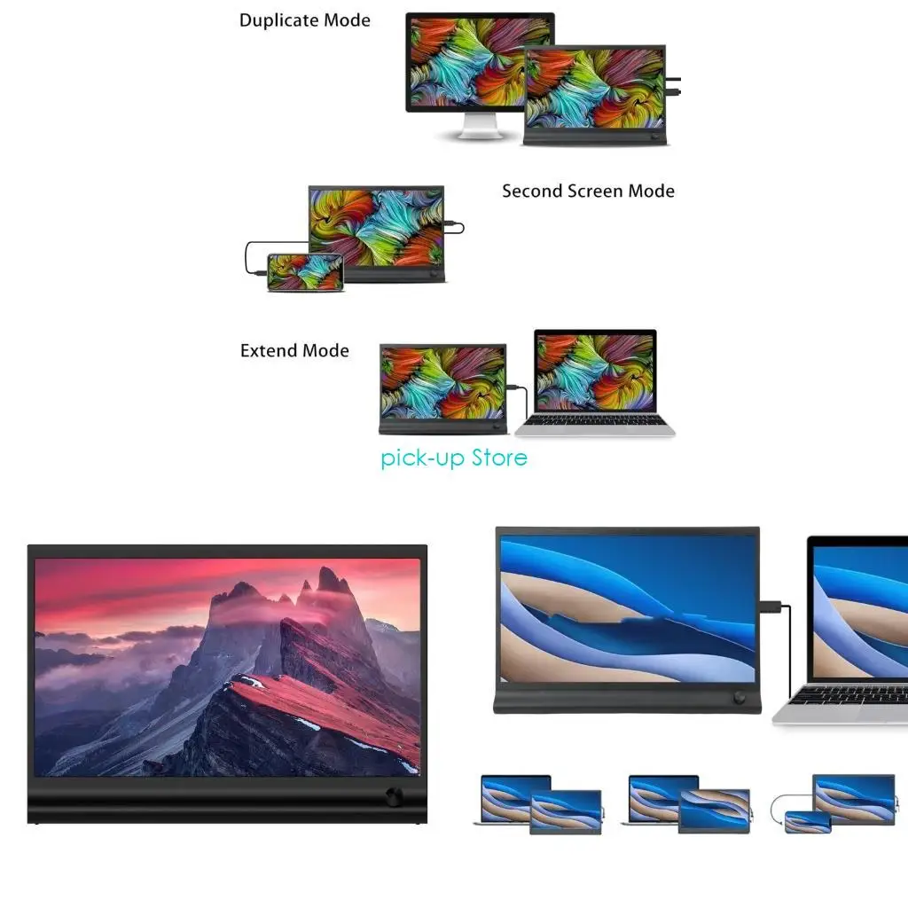 

Q5WA Laptop Screen Extender 15.6inch 1080P Double Screen Attachment Screen Extended