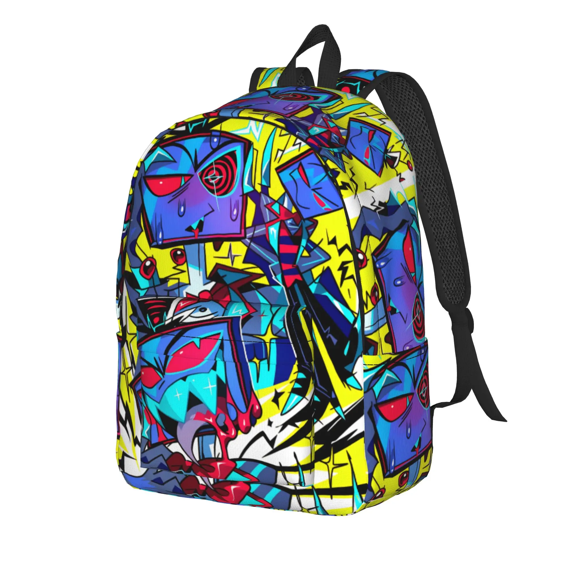 Relax Alastor Vox Backpack Hazbines Hoteles Hiking Backpacks Girl High Quality Lightweight High School Bags Kawaii Rucksack