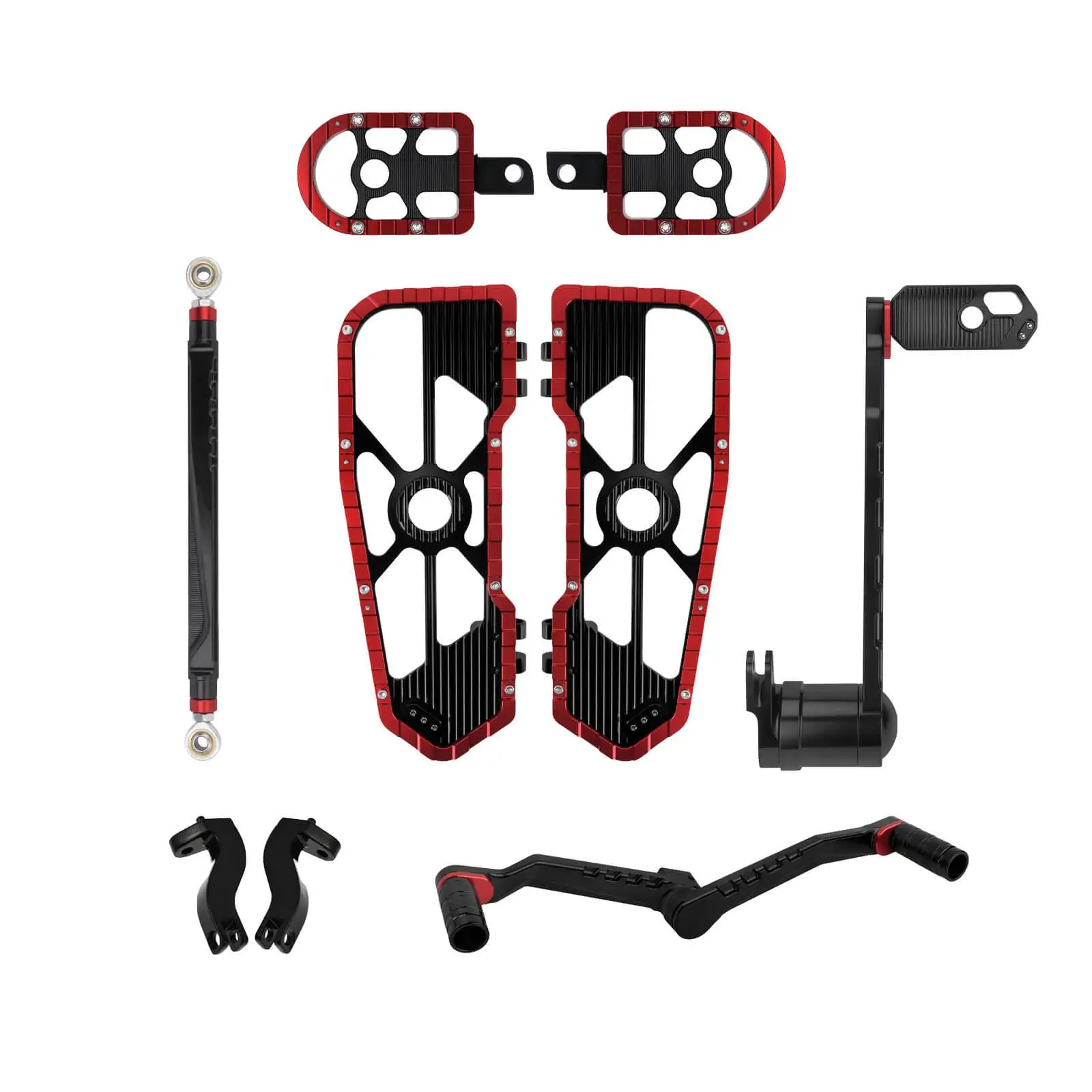 Motorfiets vloerplanken voetsteun schakelhendel remhendel sets bestuurder passagier voetsteun voor Harley Touring Road Street Glide 08-25