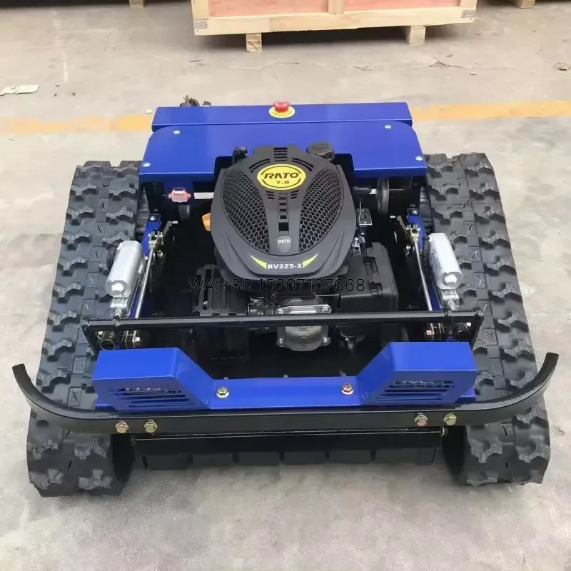 Wmwmnu for Construction Farm Remote Control Robot Lawn Mower with Rubber Tracks Grass Cutting Featuring Core Motor