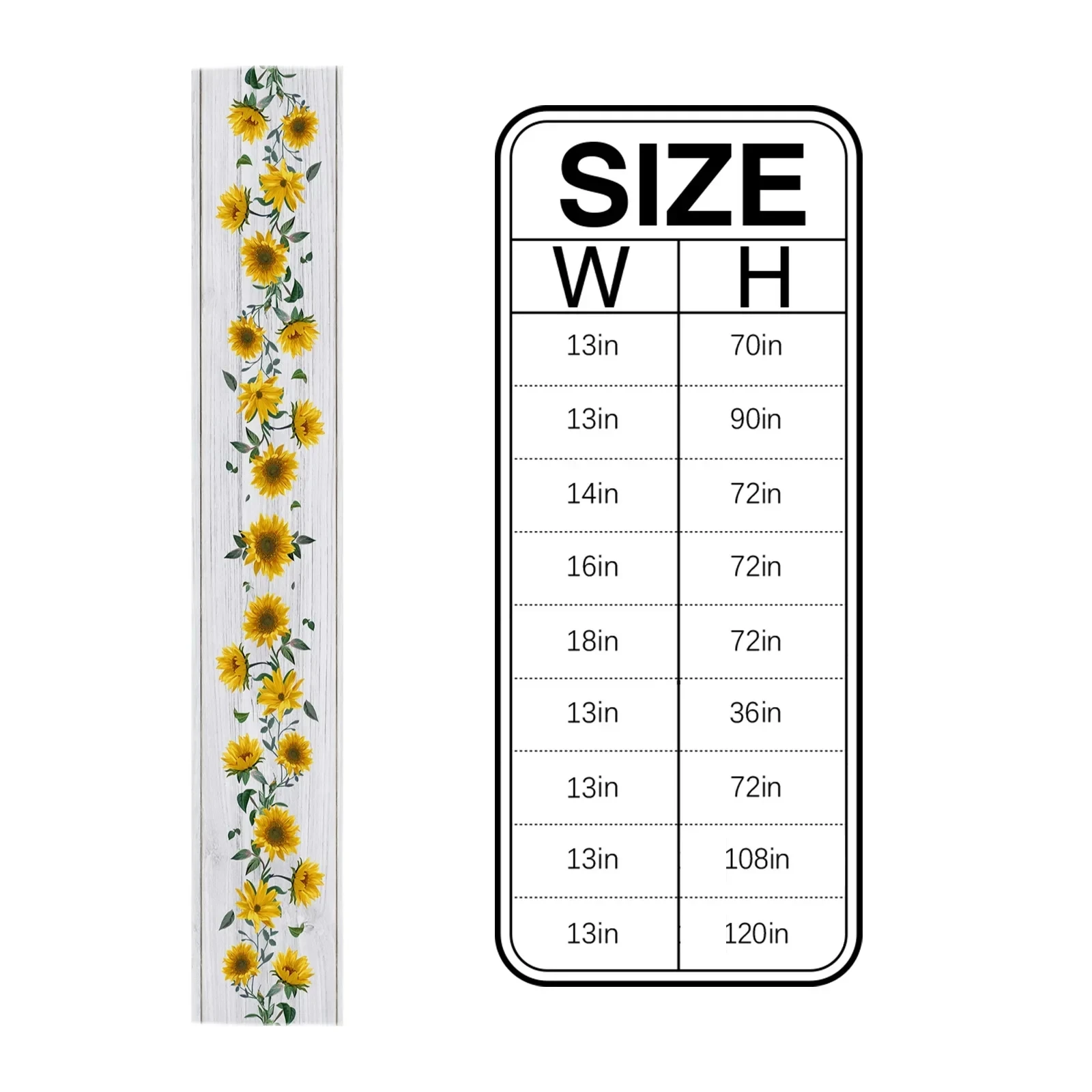 Summer Sunflower Wood Grain Linen Table Runners Dresser Scarves Reusable Farmhouse Kitchen Dining Table Runners Party Decor