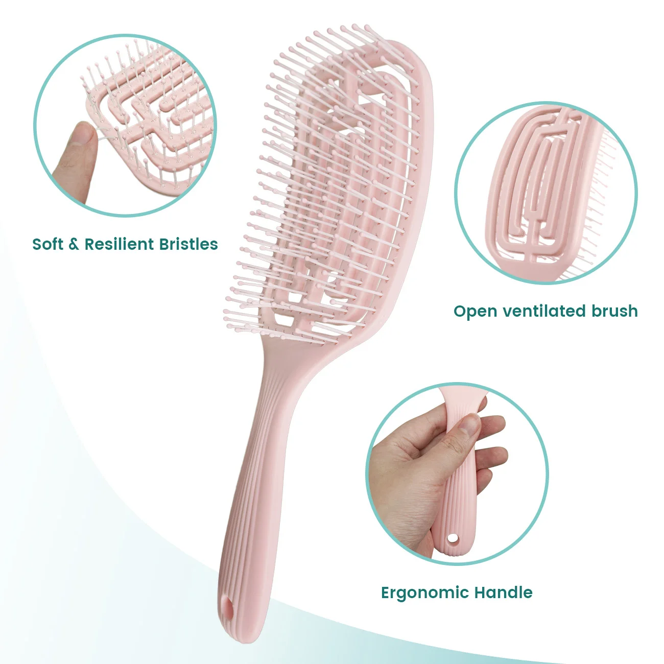 

Detangling Hair Brush - Gentle on Scalp, Effective on Knots | Scalp Massage Comb for Women Long Thick Tangled Hair
