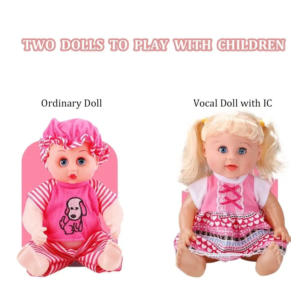 Trendige Kunststoff + Metallpuppen Kinderwagen Eisen Stützrahmen Rollenspiel Kinder Hauszubehör Spielen Spielspielzeug für Kleinkinder Kleinkinder