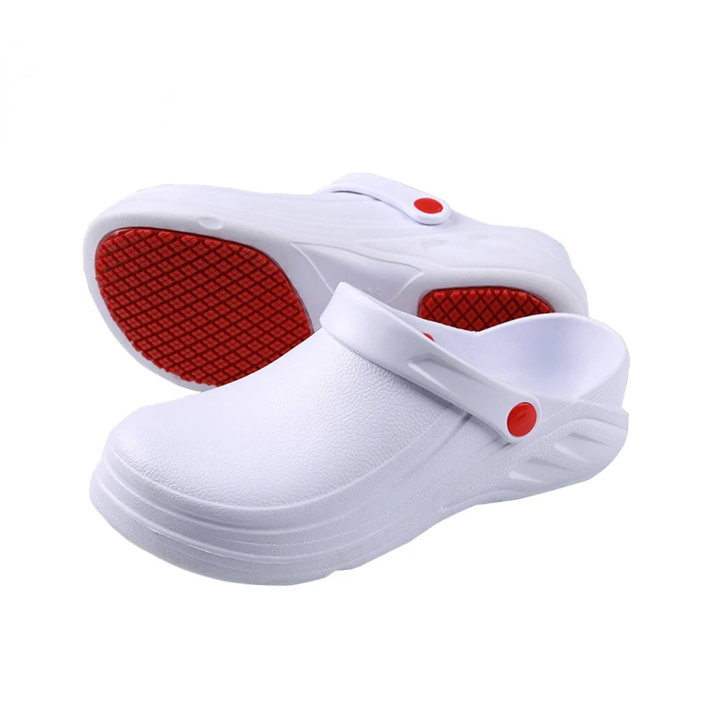 Unisex Slippers Non-slip Water-proof Oil-proof Kitchen Work Chef Shoes Master Hotel Restaurant Non-lace Slip-on Casual Shoes