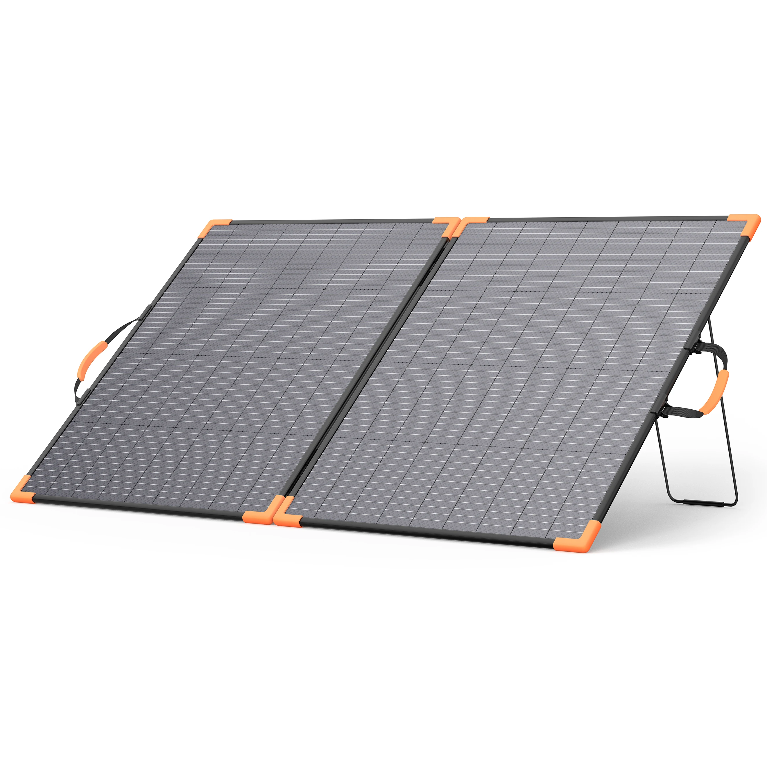 MHPOWOS 200W Faltbares Bifaziales Solarmodul mit Ständer, 23,4% Energieumwandlungsrate, IP68 Wasserdicht, für Camping, Off-Grid, Wohnmobile