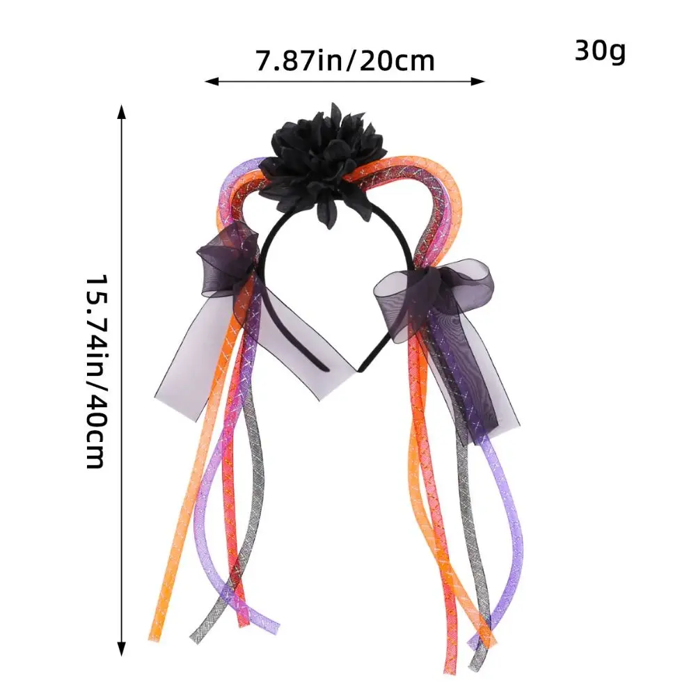 مخيف هالوين شبكة القط الأذن رباط شعر ضفيرة تاج شبكة تأثيري حزب عقال الأحمر والأسود مهرجان الأشباح