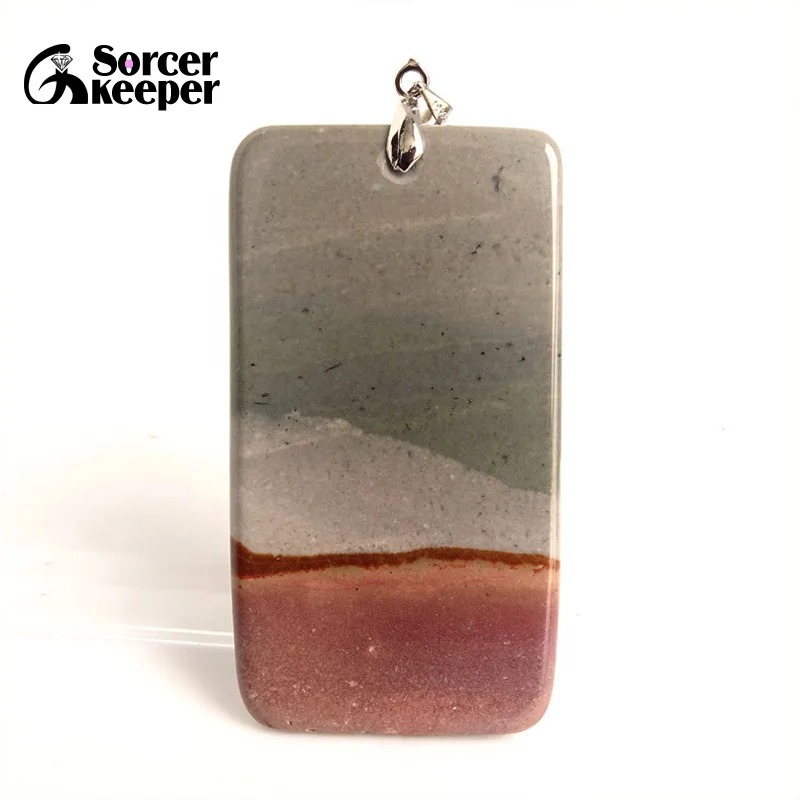 High Quality Big Natural Picasso Jasper Stone Beads Pendants Necklaces Wholesale Bijoux Necklace For Women\'s Men\'s Jewelry BC808