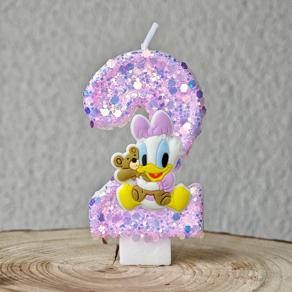 Schattige Donald Duck kaars nummer 0-9 voetbalkaars Donald Duck taartdecoratie jongens verjaardagsfeestje voor kinderen babyshower decoraties