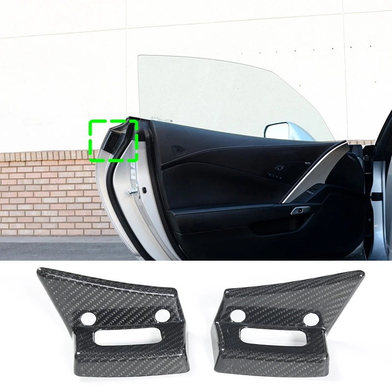 For Chevrolet Corvette C7 2014-2019 Exterior Door Handle Bowl Cover Trim Real Carbon Fiber Modification Accessories 2Pcs