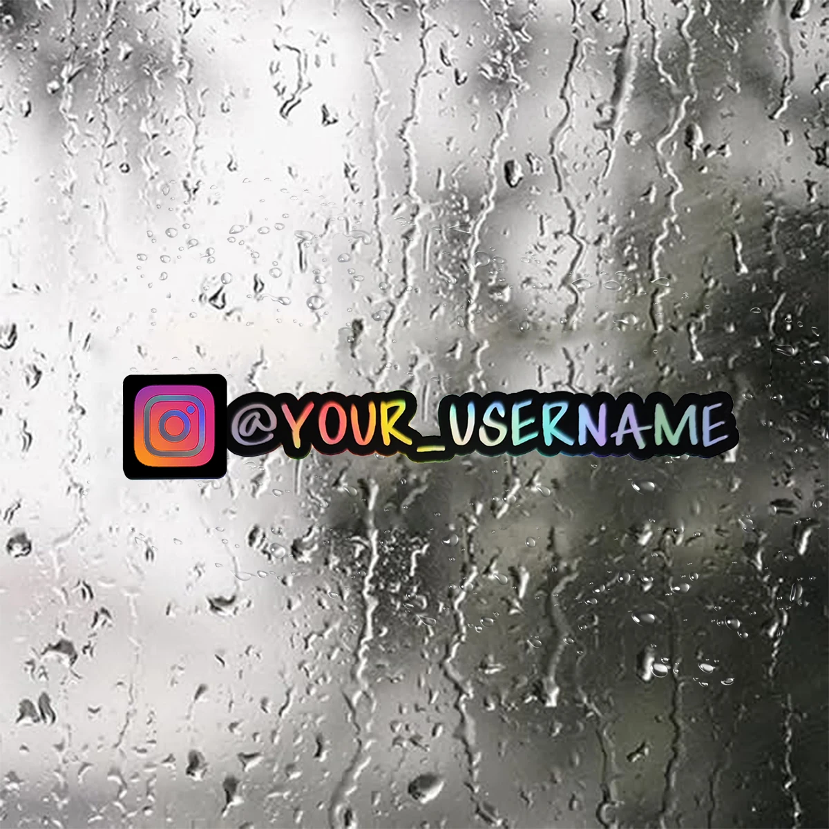 Vinyl stickers DIY with custom usernames, Instagram , TikTo,Youtube, Facebook stickers for car, motorcycle(default icon 1)