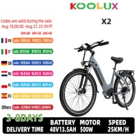 KOOLUX X2 Adult  Electric Bicycle Men's E-City ebike City 500W 48V 15Ah Battery 26\
