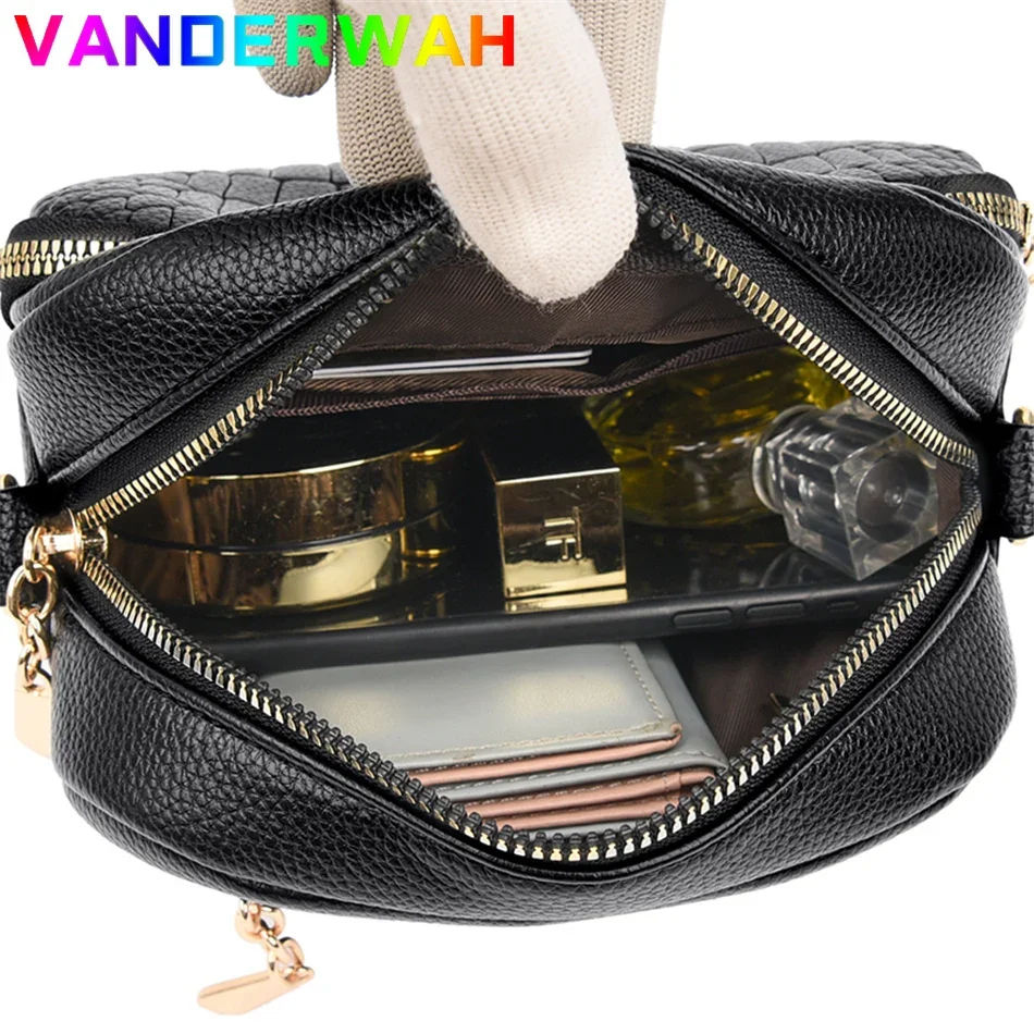 Women\'s Small Stone pattern Crossbody Bags 2024 Summer Fashion Designer Shoulder Purses and  Handbags Soft Leather Messenger Sac