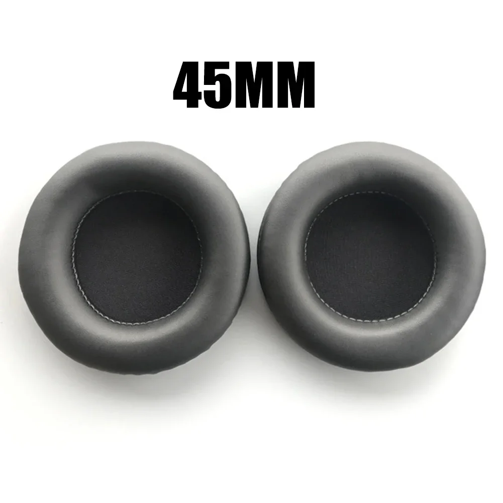 Newest The Ear Pads Headphone Cove White 45-110mm Black Cushion Ear Pads Headphone Cove Memory Foam PU Leather