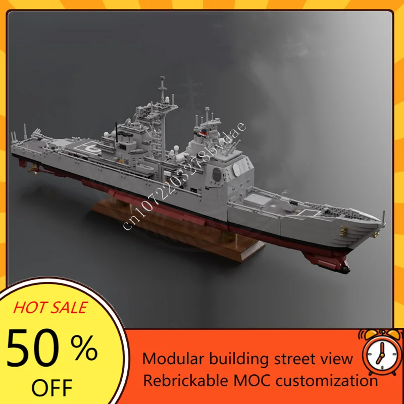 3742PCS MOC Ticonderoga-class cruiser Custom Puzzle Warship Model Education Technical Set DIY Creative Kids Puzzle Toy Xmas Gift