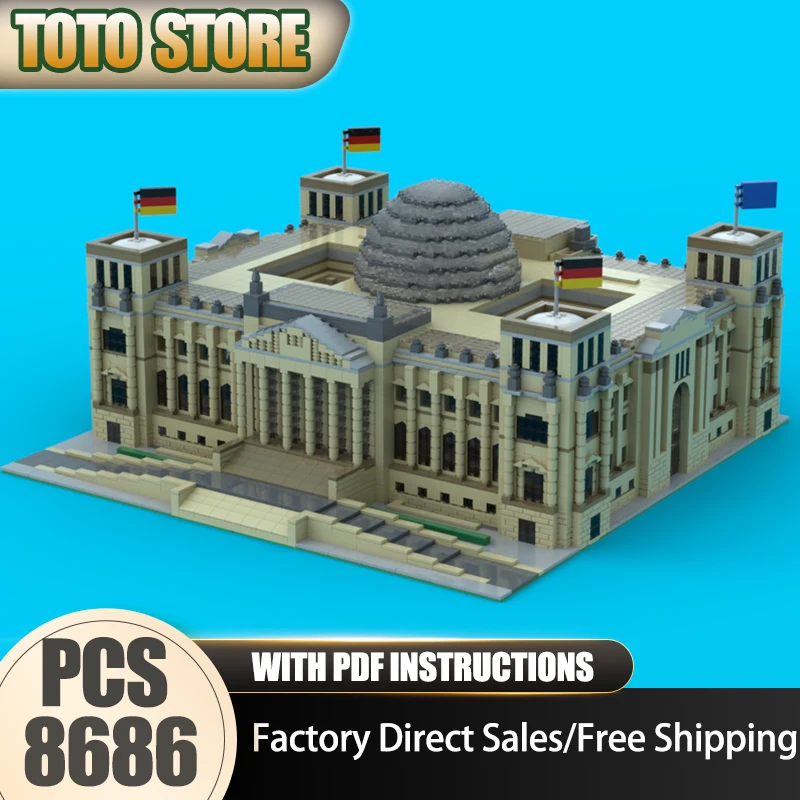 

City Street View Model Moc Building Blocks Imperial Court Model Technology Brick DIY Assembly Construction Toy Holiday Gifts
