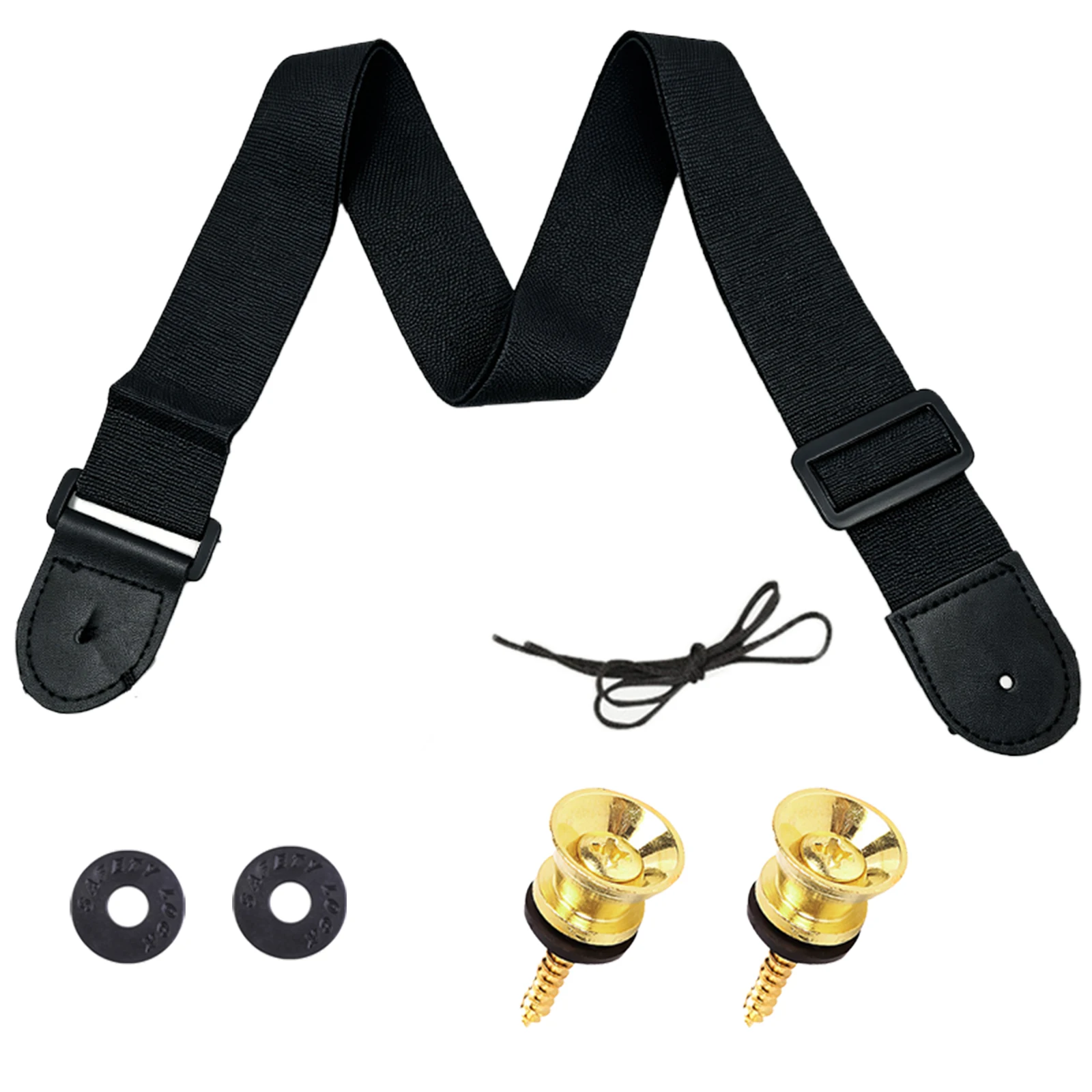 Guitar Strap Locks Buttons Anti-slip Anti-fall Strap Retainer End Pins for Acoustic Electric Guitar Bass Ukulele