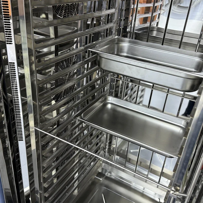 

TLF 20 Tier Commercial Combi Oven Electric Touch Screen Universal Steam Bake Oven with Mobile Cart for Bakery Restaurant Use