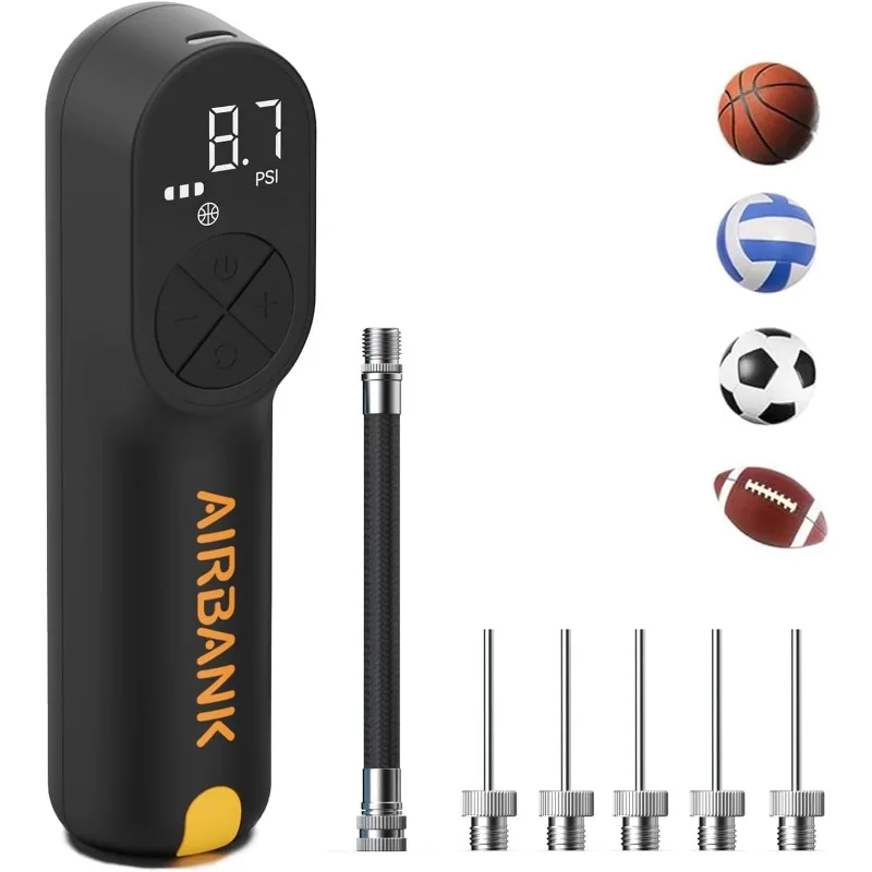 

AIRBANK Electric Ball Pump MAKO, 4000mAh Basketball Pump, 20PSI Fast Smart Air Pump Inflation & Deflation with Accurate Pressure