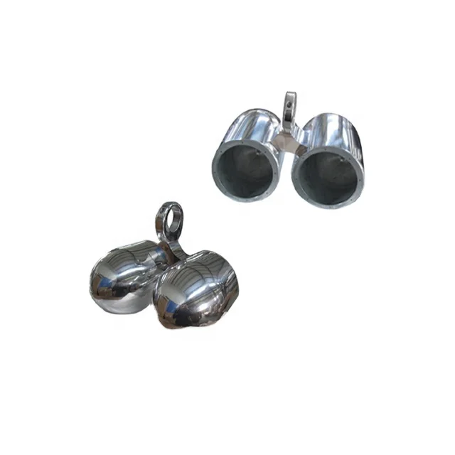 Pair of Origin 6 1/2in Twin Aluminum Boat Wakeboard Tower Speaker Can Polished Marine Speaker Pods