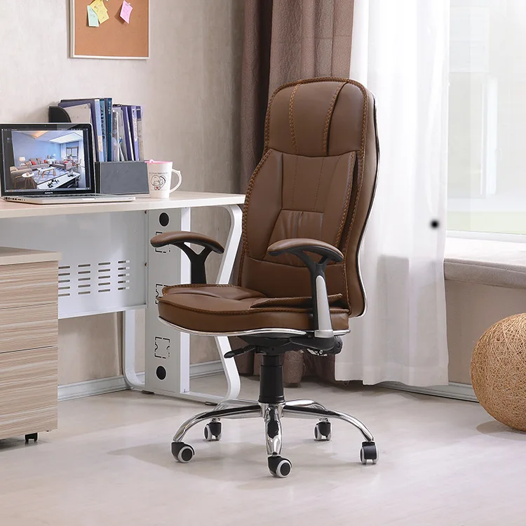 Furniture Indoor Modern High Back PU Ergonomic Rotating Lifting Chair Executive Luxury Leather
