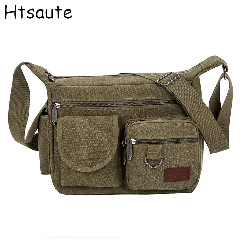 

Canvas Men's Handbag Crossbody Bag Men Multi-Pocket Messenger Bags Shoulder Bag For Business Durable Travel Purse Cheap Price