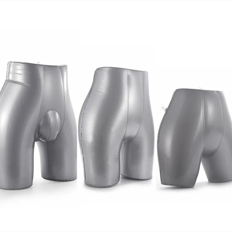 Un modello gonfiabile di pantaloni in PVC argento per uomo donna bambini manichino inferiore del corpo intimo costume da bagno Display Prop