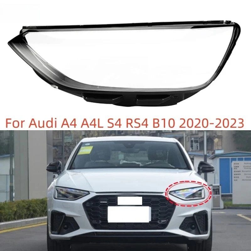 

For Audi A4 A4L S4 RS4 B10 2020 2021 2022 2023 Car Lights Shell Transparent PC Material Front Headlight Shell Cover