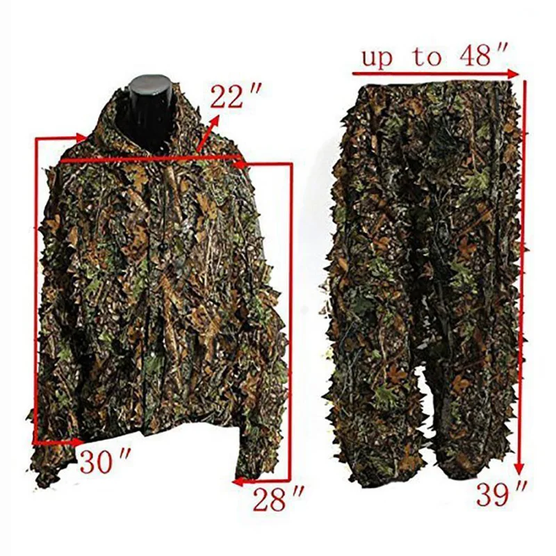 Outdoor clothing, tree leaves, 3D forest outdoor forest camouflage clothing, forest hunting camouflage clothing