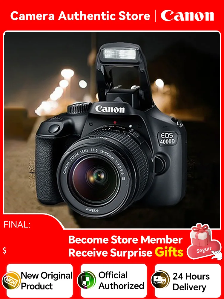 كاميرا كاون كاميرا EOS 4000D: تقييم شامل للكاميرا الرقمية DSLR المثالية للمبتدئين