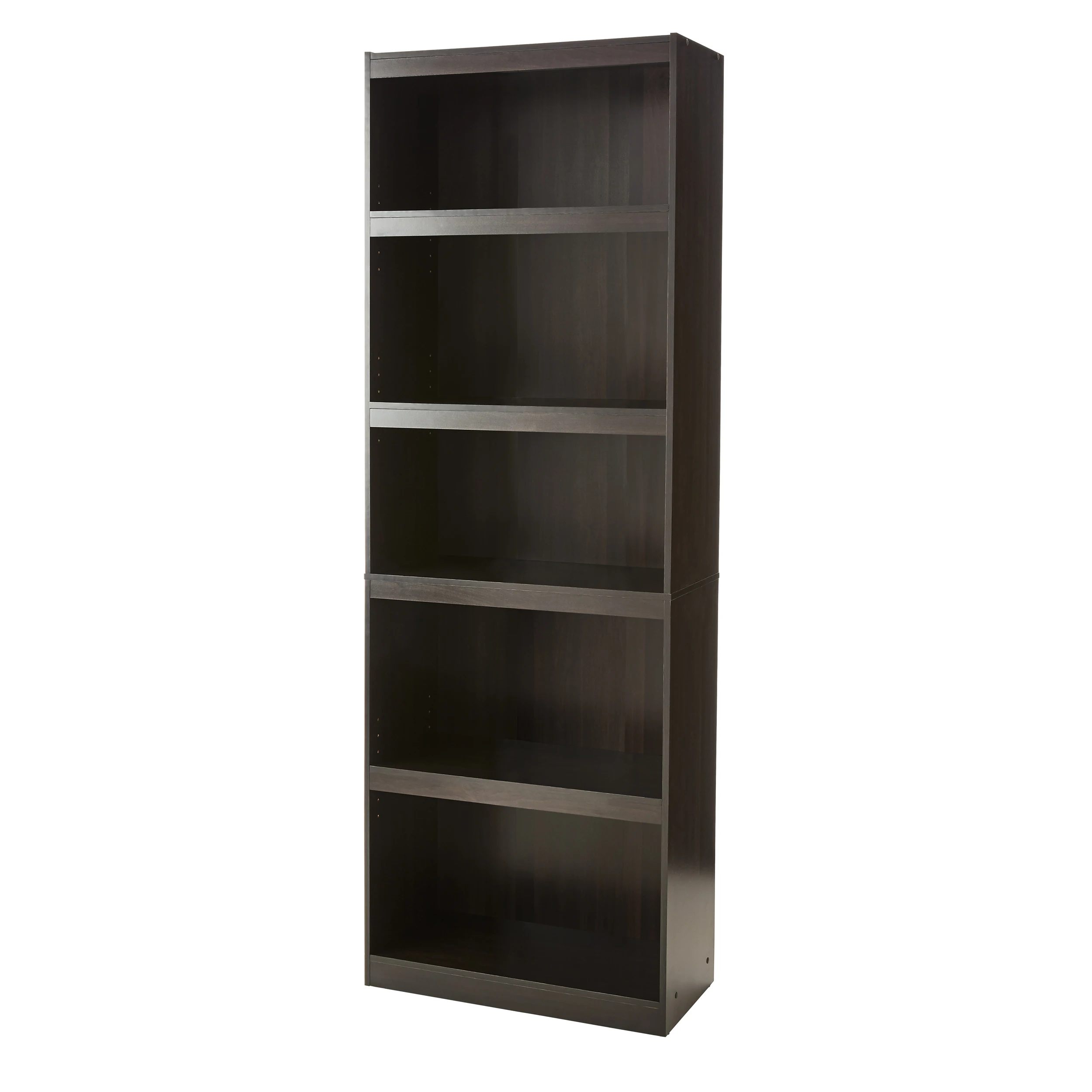 

Framed 5-Shelf Bookcase with Adjustable Shelves, Espresso