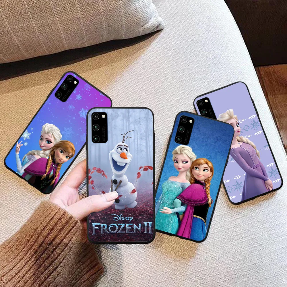 SJ-32 Frozen Elsa Silicone Case for Huawei  Mate 20 P20 P30 P40 Y7A Y7 Y9 Y8P Y8S Y9S Lite Pro